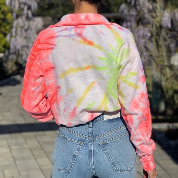 RE/DONE 70s Tie-dye Half-zip Sweatshirt - Picture 2 of 2